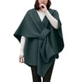 thumbnail image 1 of Shawl Wraps for Women,Large Front Poncho Sweater Topper Knitted Elegant Cape Fall Winter Fashion Womens Shawl Green, 1 of 6