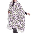 thumbnail image 1 of Shawl Wraps for Women - Lavender Flowers Leaves Oversized Fall Winter Fashion Blanket Scarf for Women, 1 of 6