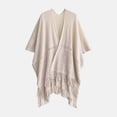 thumbnail image 1 of Shawl Wraps for Women,Long Plus Size Knitted Shawl with Tassels,Oversized Winter Cape Cloak and Neck Warmer,Thick Warm Wrap for Cold Weather(Beige), 1 of 3
