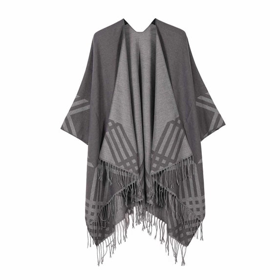 Shawl Wraps for Women Open Front Poncho Cape Coat Fashionable Oversized Pashmina Versatile Blanket Shawl for Winter