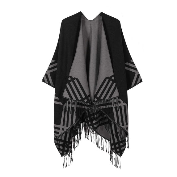 Shawl Wraps for Women Open Front Poncho Cape Coat Fashionable Oversized Pashmina Versatile Blanket Shawl for Winter