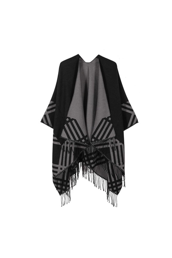 Shawl Wraps for Women Open Front Poncho Cape Coat Fashionable Oversized Pashmina Versatile Blanket Shawl for Winter