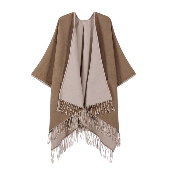 Shawl Wraps for Women Open Front Tassels Cardigan Capes Elegant Travel Blanket Shawls Poncho Coat for Fall Winter