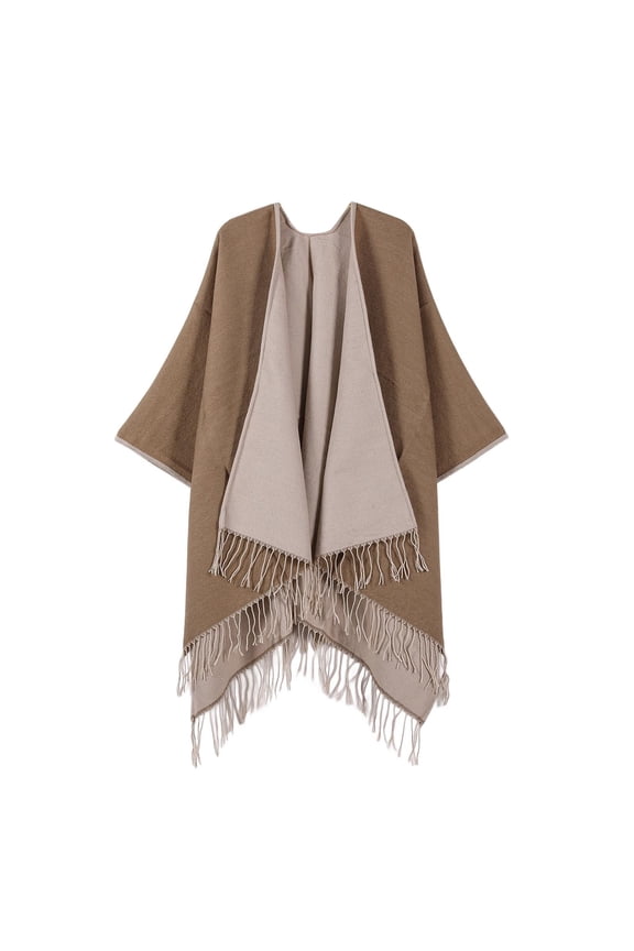 Shawl Wraps for Women Open Front Tassels Cardigan Capes Elegant Travel Blanket Shawls Poncho Coat for Fall Winter