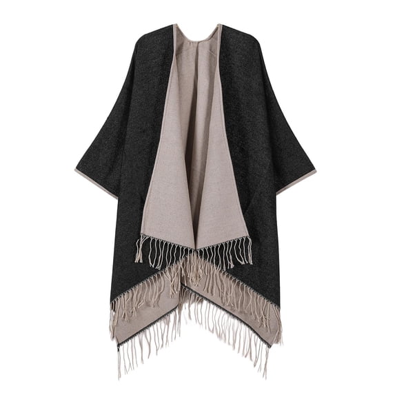 Shawl Wraps for Women Open Front Tassels Cardigan Capes Elegant Travel Blanket Shawls Poncho Coat for Fall Winter