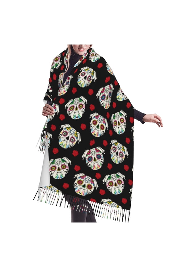 Shawl Wraps for Women - PUG Oversized Fall Winter Fashion Blanket Scarf for Women