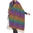 thumbnail image 1 of Shawl Wraps for Women - Rainbow Bright colorful leopard Oversized Fall Winter Fashion Blanket Scarf for Women, 1 of 6