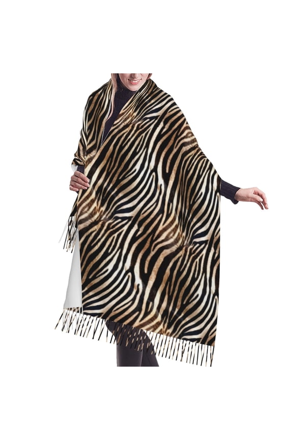 Shawl Wraps for Women - Realistic Zebra print cool Oversized Fall Winter Fashion Blanket Scarf for Women