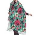 thumbnail image 1 of Shawl Wraps for Women - Red Bird palm trees Oversized Fall Winter Fashion Blanket Scarf for Women, 1 of 6