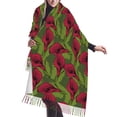 thumbnail image 1 of Shawl Wraps for Women - Red Calla Lily Flowers Oversized Fall Winter Fashion Blanket Scarf for Women, 1 of 6