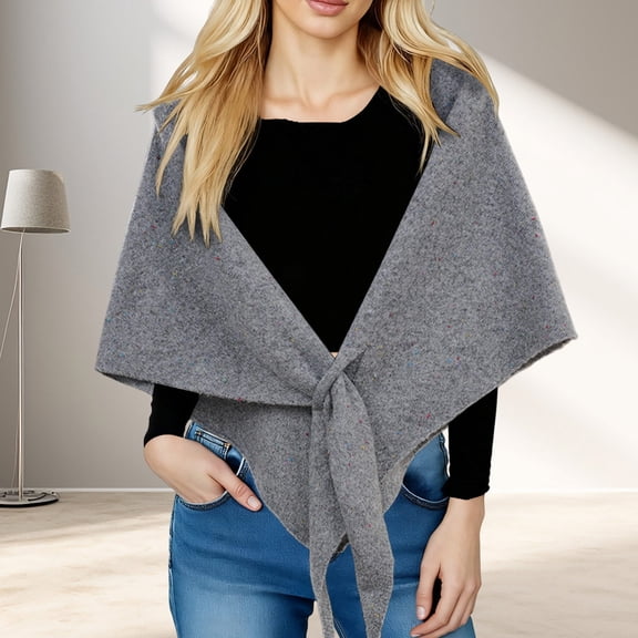 Shawl Wraps for Women Shawl Wraps Women Knitted Shawls Wrap Cardigan Cape Wool Shoulder Tops Shawls Scarf Women's Solid Color Shawl