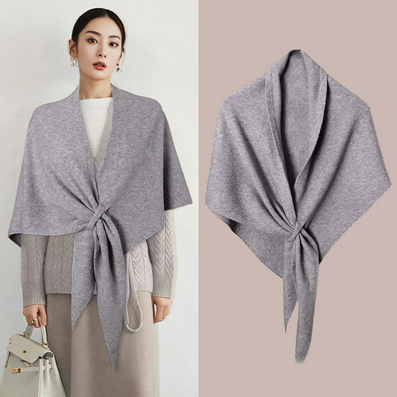 Shawl Wraps for Women Shawl Wraps Women Knitted Shawls Wrap Cardigan Cape Wool Shoulder Tops Shawls Scarf Women's Solid Color Shawl