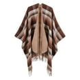 thumbnail image 1 of Shawl Wraps for Women,Travel Plaid Open Front Poncho Cape Warm Oversized Sweaters Casual Cardigan Fall Winter Fashion Womens Shawl Khaki, 1 of 7