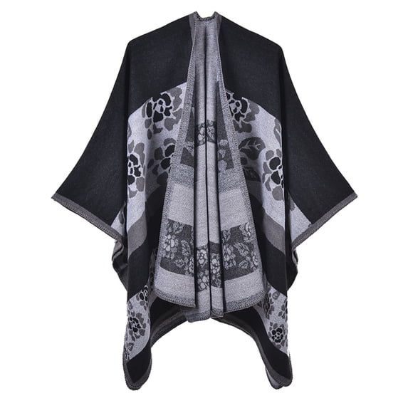 Shawl Wraps for Women,Travel Plaid Open Front Poncho Cape Warm Oversized Sweaters Casual Cardigan Fall Winter Fashion Womens Shawl