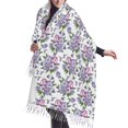 thumbnail image 1 of Shawl Wraps for Women - Violets Flowers Purple Pink Oversized Fall Winter Fashion Blanket Scarf for Women, 1 of 6