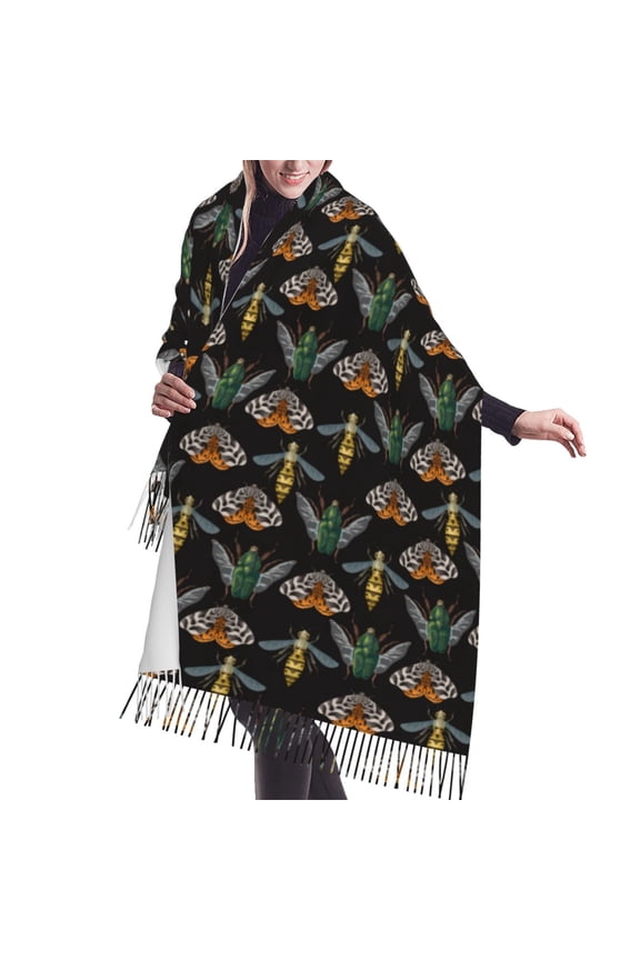 Shawl Wraps for Women - Wasp Cockchafer Butterfly Oversized Fall Winter Fashion Blanket Scarf for Women