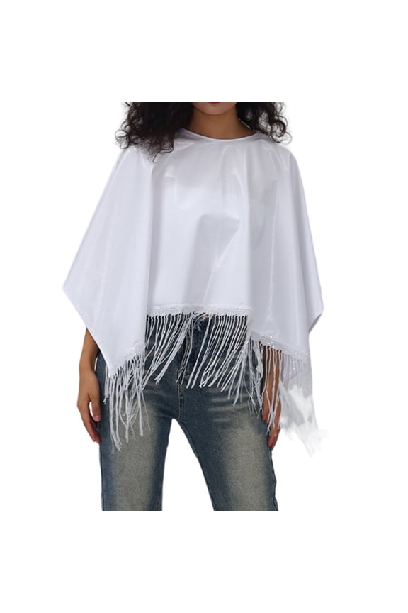 Shawl Wraps for Women Women's Casual Solid Color Reflective Patchwork Fringe Shawl Shawl Clearance