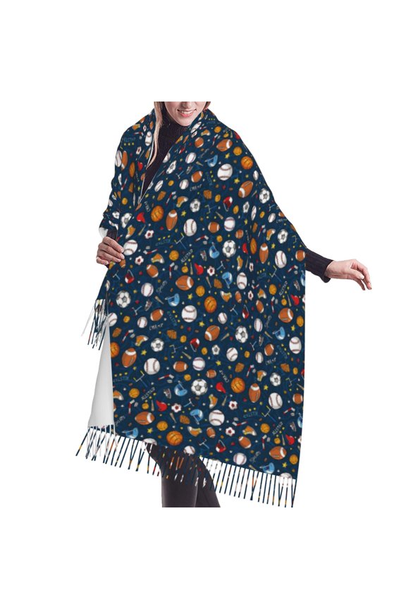 Shawl Wraps for Women - baseball football Oversized Fall Winter Fashion Blanket Scarf for Women