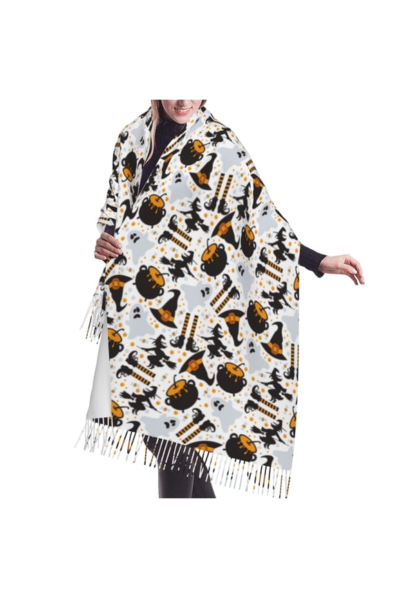 Shawl Wraps for Women - halloween hat witch Oversized Fall Winter Fashion Blanket Scarf for Women