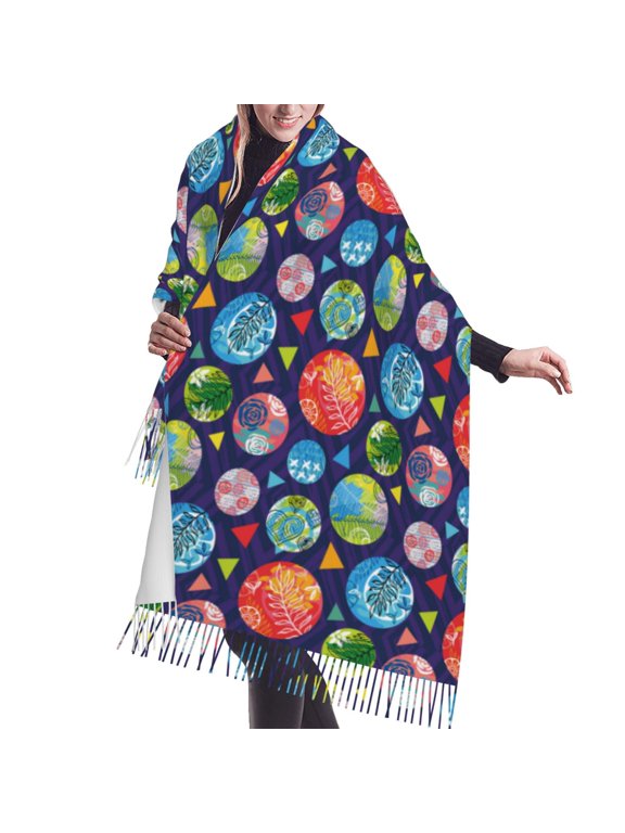 Shawl Wraps for Women - novelties palm leaves Oversized Fall Winter Fashion Blanket Scarf for Women