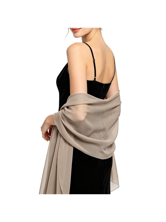 Shawls and Wraps for Evening Dresses Elegant Wedding Chiffon Scarf,One Size