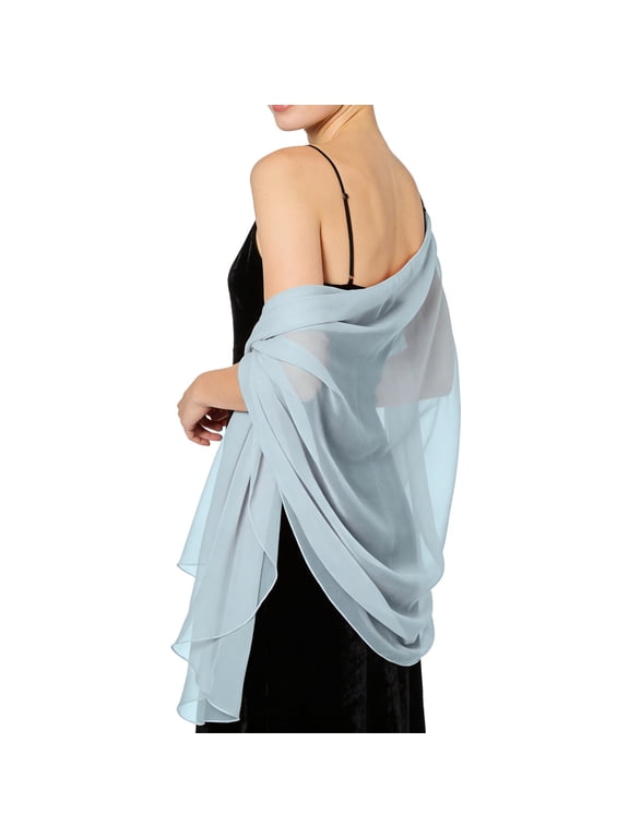Shawls and Wraps for Evening Dresses Elegant Wedding Chiffon Scarf,One Size