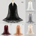 thumbnail image 1 of Shawls and Wraps for Evening Dresses Scarfs for Women Pashmina Wedding Formal Shawl black, 1 of 8