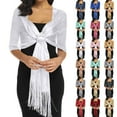 thumbnail image 1 of Shawls and Wraps for Evening Dresses Shawl Wraps for Women with Buckle for Evening Party Dresses Wedding Party White One Size, 1 of 4