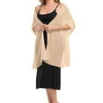 thumbnail image 1 of Shawls for Women, Yigetop Shawls and for Evening Dresses Chiffon Women Elegant Soft Silky Wedding Bridal Scarf White Scarf for Women Khaki S, 1 of 5