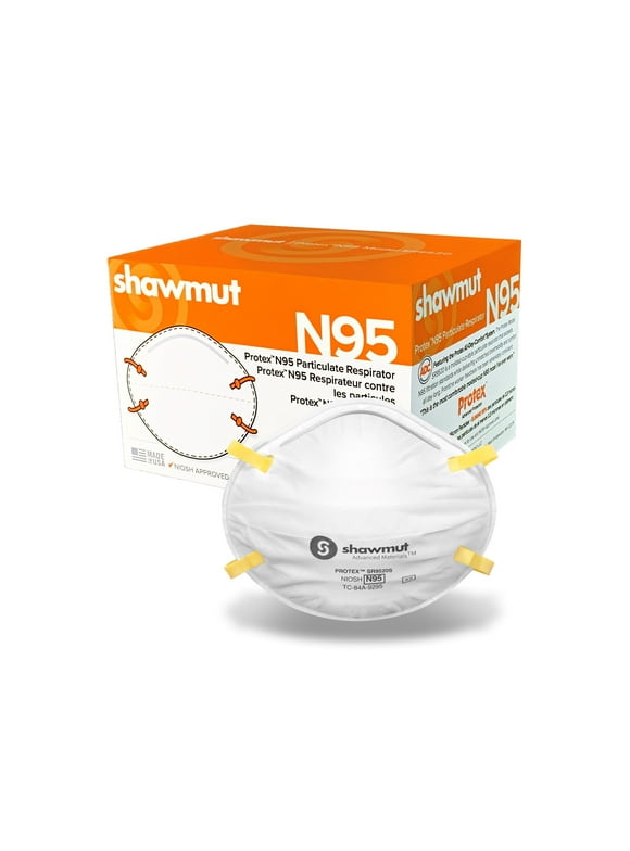 Shawmut Protex™ SR9520S N95 Disposable Respirator Size S Made in USA NIOSH Approved (5 pack)