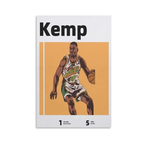 Shawn Kemp Canvas Poster Artworks Picture Print Poster Wall Art Painting Canvas Gift Decor Home Posters Decorative 24x36inch(60x90cm)