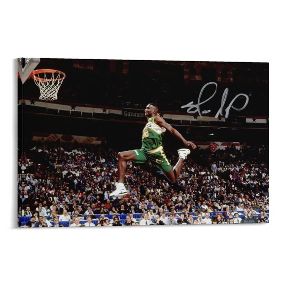 Shawn Kemp Canvas Poster Home Decor Poster Wall Art Hanging Picture Print Bedroom Decorative Painting Posters Room Aesthetic 12x18inch(30x45cm)
