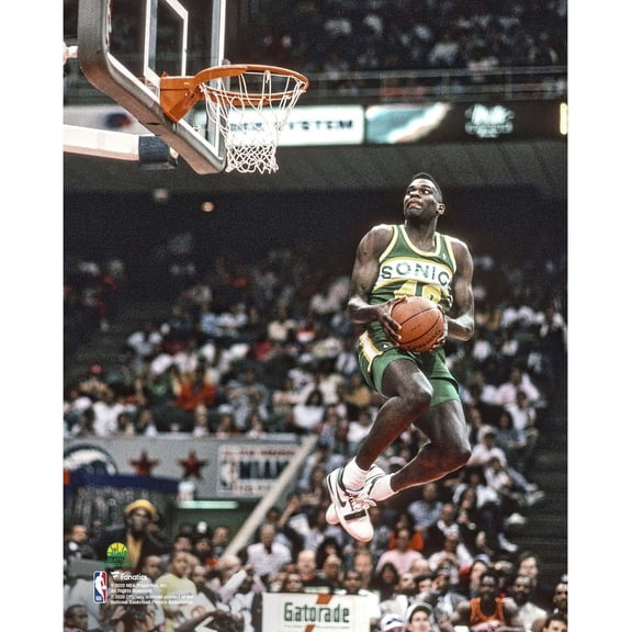 Shawn Kemp Seattle Supersonics NBA All-Star 1990 Slam Dunk Contest Sideways Dunk Photograph