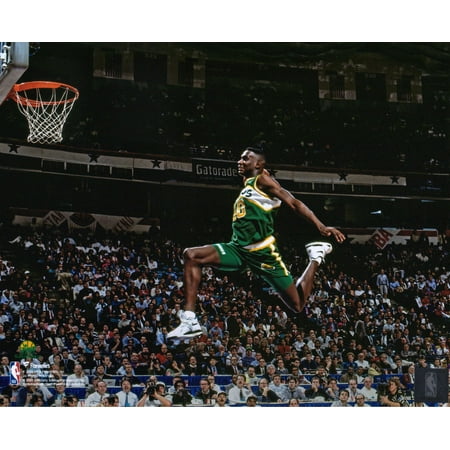 Shawn Kemp Seattle Supersonics Unsigned 1991 Slam Dunk Contest Photograph