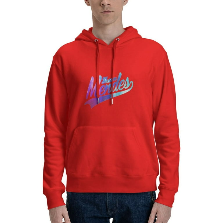 Shawn Mendes Hoodie Long Sleeve Pullover Casual Sweatshirt Hooded Novelty Red Small Walmart