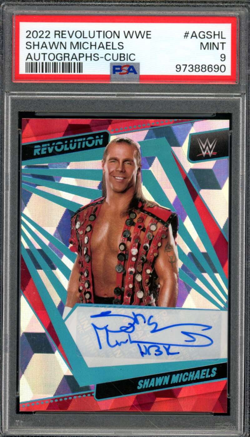 Shawn Michaels Card 2022 Revolution WWE Autographs-Cubic (pop 3) #Agshl ...