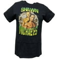 thumbnail image 1 of Shawn Michaels Green Name Double Pose Mens Black T-shirt, 1 of 2