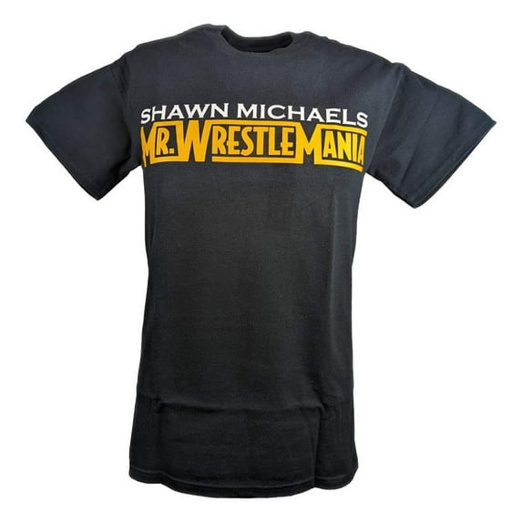 Shawn Michaels Mr Wrestlemania Mens Black T-shirt 3XL