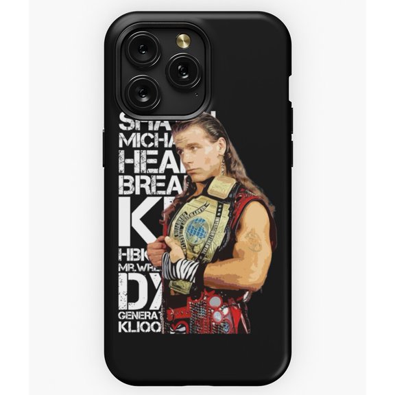 Shawn Michaels Neon HBK Mr. WrestleMania Graphic A1290 Phone Case for iPhone 11 to 17 Pro Max