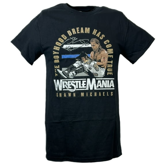 Shawn Michaels WrestleMania 12 Champion Black T-shirt