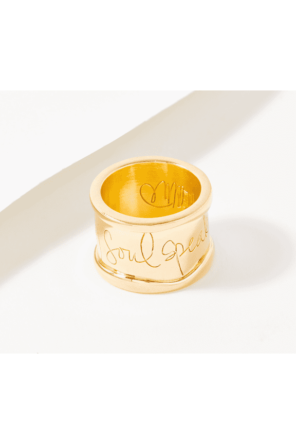 's "Hear My Soul Speak" Gold-Over Sterling Silver Ring Size 8