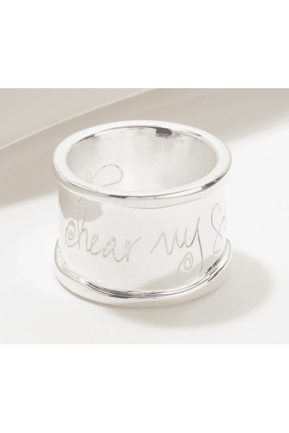 's "Hear My Soul Speak" Sterling Silver Ring Size 7