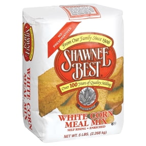 Shawnee Best® White Degerminated Self Rising Enriched Corn Meal Mix, 5 lb Bag – Easy Southern Cornbread and Frying Mix