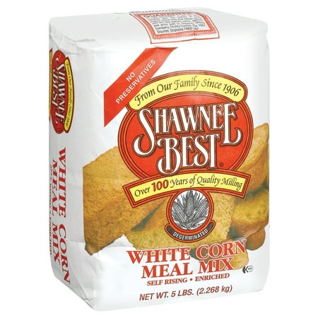 Shawnee Best® White Degerminated Self Rising Enriched Corn Meal Mix, 5 lb Bag – Easy Southern Cornbread and Frying Mix