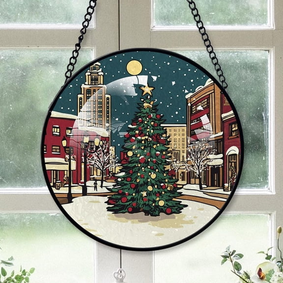 Shawnee City Oklahoma, Customized Ornaments for Shawnee Ornaments 2025, Shawnee Gift, Stained Glass Suncatcher Travel Zobgaq