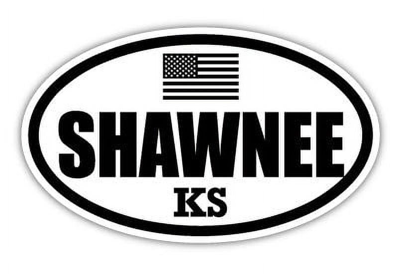 Kansas City KC Oval Vinyl Bumper Sticker - 3 X 2 Inches, High Quality, Made In USA