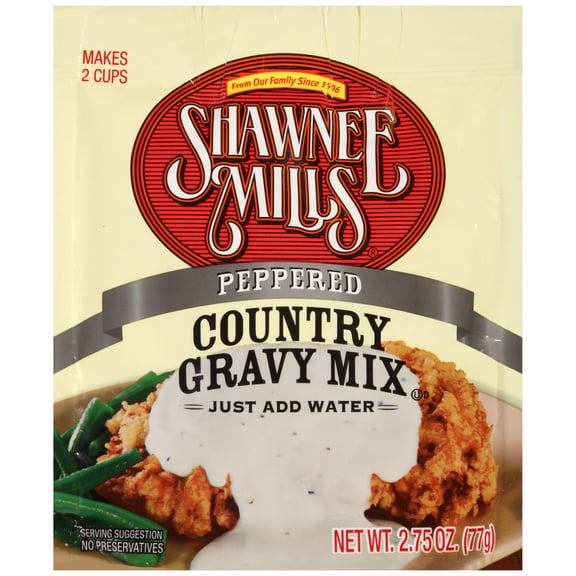 Shawnee Mills Peppered Country Gravy Mix Packet  Homestyle Skillet Gravy