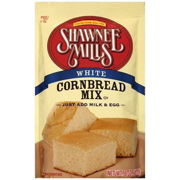 Shawnee Mills® White Cornbread Mix, 6 oz Pouch – Mild Southern Cornbread Side