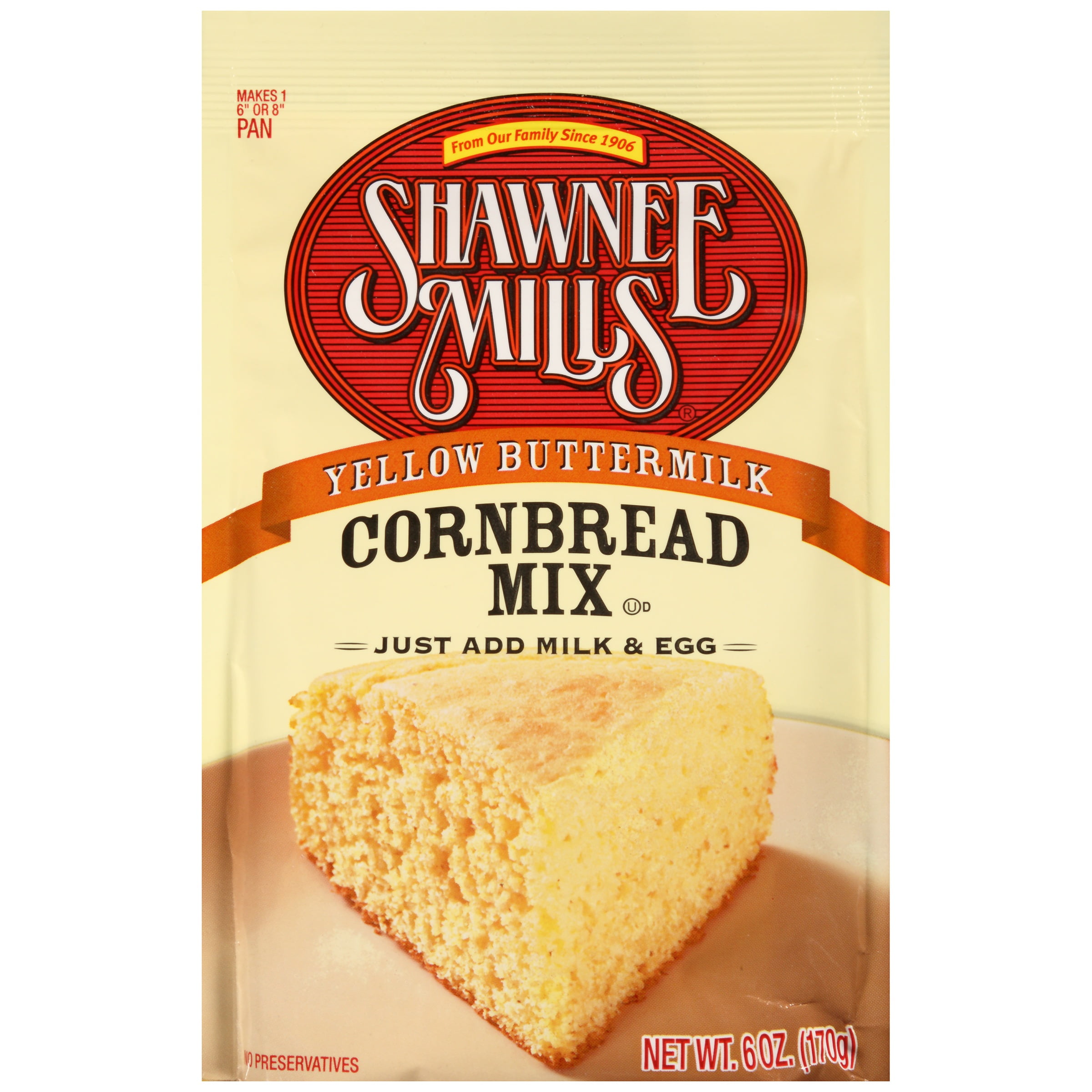 Shawnee Mills® Yellow Buttermilk Cornbread Mix 6 Ounce.