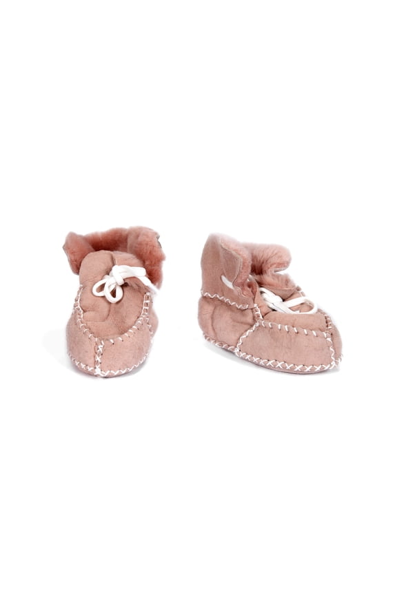 Shawnee Natural Leather Indoor Baby Shoes Slippers Booties Winter Boots - Shearling - Sheepskin